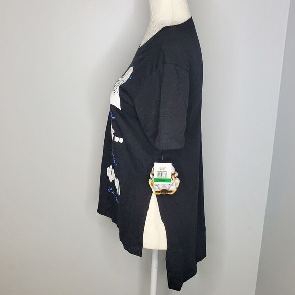 NEW STAR WARS x DOE t-shirt black split side short sleeve tee L - Picture 3 of 8